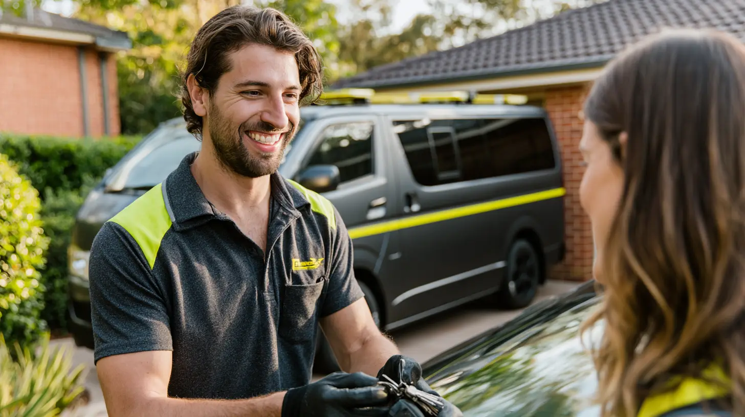Mobile windscreen technician servicing a vehicle in Parramatta